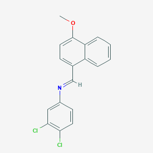 molecular formula C18H13Cl2NO B325861 N-(3,4-dichlorophenyl)-N-[(4-methoxy-1-naphthyl)methylene]amine 