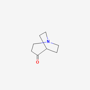 molecular formula C8H13NO B3258610 1-Azabicyclo[3.2.2]nonan-4-one CAS No. 30708-54-4