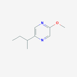 molecular formula C9H14N2O B3258611 Pyrazine,2-sec-butyl-5-methoxy-(8CI) CAS No. 30712-67-5