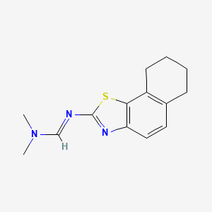 molecular formula C14H17N3S B3258622 (E)-N,N-dimethyl-N'-(6,7,8,9-tetrahydronaphtho[2,1-d]thiazol-2-yl)formimidamide CAS No. 307340-97-2