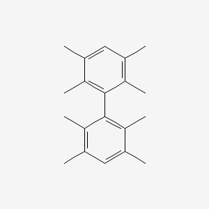 molecular formula C20H26 B3258636 1,2,4,5-Tetramethyl-3-(2,3,5,6-tetramethylphenyl)benzene CAS No. 3074-89-3