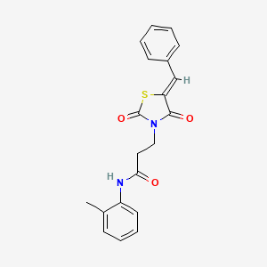 3-[(5Z)-5-benzylidene-2,4-dioxo-1,3-thiazolidin-3-yl]-N-(2-methylphenyl)propanamide
