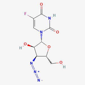 molecular formula C9H10FN5O5 B3258660 1-[(2R,3R,4S,5S)-4-azido-3-hydroxy-5-(hydroxymethyl)oxolan-2-yl]-5-fluoropyrimidine-2,4-dione CAS No. 307520-05-4
