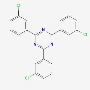molecular formula C21H12Cl3N3 B3258683 2,4,6-Tris(3-chlorophenyl)-1,3,5-triazine CAS No. 307929-35-7