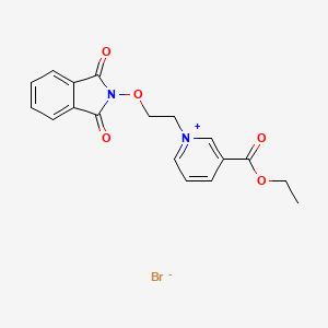 molecular formula C18H17BrN2O5 B3258705 1-(2-((1,3-Dioxoisoindolin-2-yl)oxy)ethyl)-3-(ethoxycarbonyl)pyridin-1-ium bromide CAS No. 308096-81-3