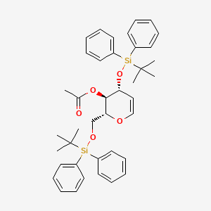 molecular formula C40H48O5Si2 B3258711 4-O-Acetyl-3,6-di-O-tert-butyldiphenylsilyl-D-glucal CAS No. 308103-44-8