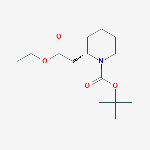 (S)-tert-Butyl 2-(2-ethoxy-2-oxoethyl)piperidine-1-carboxylate