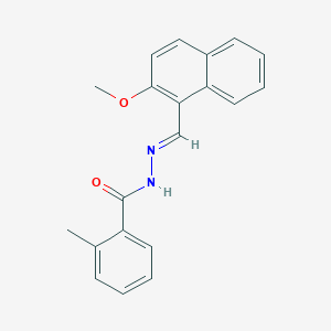 molecular formula C20H18N2O2 B325875 N'-[(2-methoxy-1-naphthyl)methylene]-2-methylbenzohydrazide 