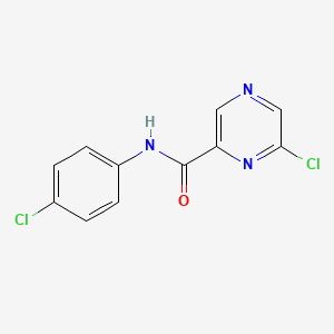 molecular formula C11H7Cl2N3O B3258758 6-Chloro-N-(4-chlorophenyl)pyrazine-2-carboxamide CAS No. 308789-89-1