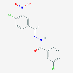 molecular formula C14H9Cl2N3O3 B325878 3-chloro-N'-{4-chloro-3-nitrobenzylidene}benzohydrazide 
