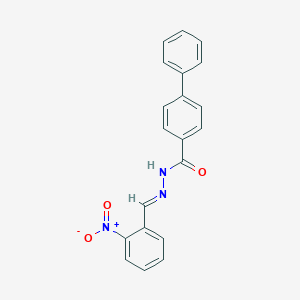 molecular formula C20H15N3O3 B325879 N'-(2-nitrobenzylidene)-4-biphenylcarbohydrazide 