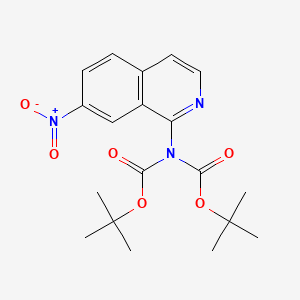 molecular formula C19H23N3O6 B3258832 Tert-butyl N-[(2-methylpropan-2-yl)oxycarbonyl]-N-(7-nitroisoquinolin-1-yl)carbamate CAS No. 309263-16-9