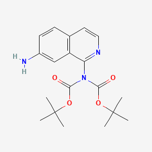 molecular formula C19H25N3O4 B3258838 Tert-butyl N-(7-aminoisoquinolin-1-yl)-N-[(2-methylpropan-2-yl)oxycarbonyl]carbamate CAS No. 309263-17-0