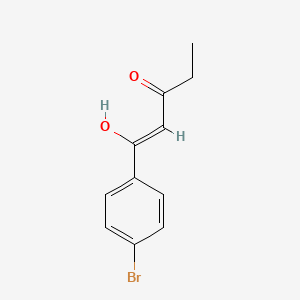 molecular formula C11H11BrO2 B3258844 (2E)-1-(4-bromophenyl)-3-hydroxypent-2-en-1-one CAS No. 309279-18-3