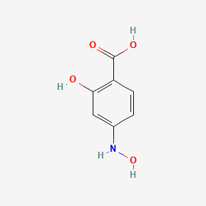 molecular formula C7H7NO4 B3258848 2-Hydroxy-4-(hydroxyamino)benzoic acid CAS No. 3096-66-0