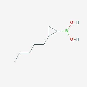 molecular formula C8H17BO2 B3258853 2-Pentylcyclopropylboronic acid CAS No. 310427-77-1