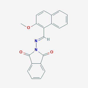molecular formula C20H14N2O3 B325887 2-{[(2-methoxy-1-naphthyl)methylene]amino}-1H-isoindole-1,3(2H)-dione 