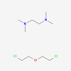 molecular formula C10H24Cl2N2O B3258882 1,2-Ethanediamine, N,N,N',N'-tetramethyl-, polymer with1,1'-oxybis[2-chloroethane]OTHER CA INDEX NAMES:Ethane, 1,1'-oxybis[2-chloro-, polymer withN,N,N',N'-tetramethyl-1,2-ethanediamine CAS No. 31075-24-8