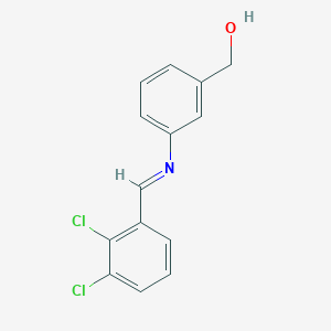 molecular formula C14H11Cl2NO B325889 {3-[(2,3-Dichlorobenzylidene)amino]phenyl}methanol 