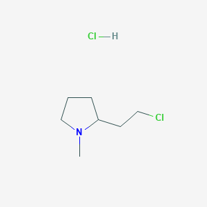 molecular formula C7H15Cl2N B032589 2-(2-氯乙基)-1-甲基吡咯烷盐酸盐 CAS No. 56824-22-7