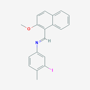 molecular formula C19H16INO B325892 3-iodo-N-[(2-methoxy-1-naphthyl)methylene]-4-methylaniline 