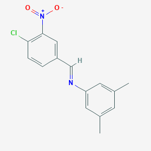 molecular formula C15H13ClN2O2 B325894 N-(4-chloro-3-nitrobenzylidene)-3,5-dimethylaniline 