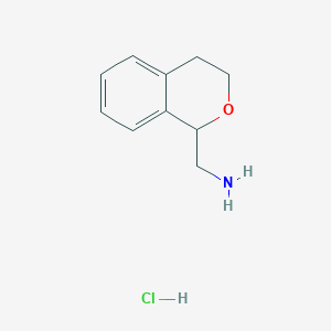 molecular formula C10H14ClNO B3258963 3,4-dihydro-1H-2-benzopyran-1-ylmethanamine hydrochloride CAS No. 31231-57-9