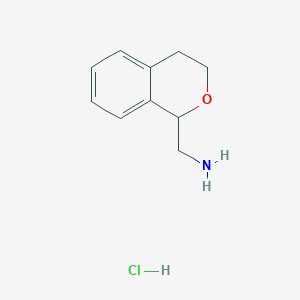 molecular formula C10H14ClNO B3258963 (3,4-DIHYDRO-1H-ISOCHROMEN-1-YLMETHYL)AMINE HYDROCHLORIDE CAS No. 31231-57-9