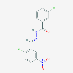 molecular formula C14H9Cl2N3O3 B325897 3-chloro-N'-(2-chloro-5-nitrobenzylidene)benzohydrazide 