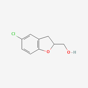 molecular formula C9H9ClO2 B3258977 (5-Chloro-2,3-dihydrobenzofuran-2-yl)methanol CAS No. 312608-45-0