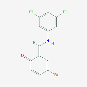molecular formula C13H8BrCl2NO B325902 (6E)-4-bromo-6-[(3,5-dichloroanilino)methylidene]cyclohexa-2,4-dien-1-one 