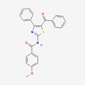 molecular formula C24H18N2O3S B3259036 N-(5-benzoyl-4-phenyl-1,3-thiazol-2-yl)-4-methoxybenzamide CAS No. 312929-49-0