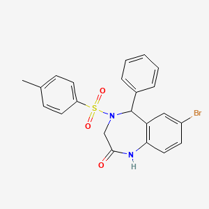 molecular formula C22H19BrN2O3S B3259070 7-bromo-5-phenyl-4-tosyl-4,5-dihydro-1H-benzo[e][1,4]diazepin-2(3H)-one CAS No. 313262-70-3