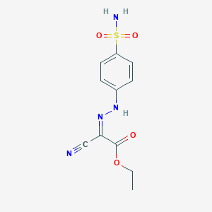 molecular formula C11H12N4O4S B325908 Ethyl {[4-(aminosulfonyl)phenyl]hydrazono}(cyano)acetate 