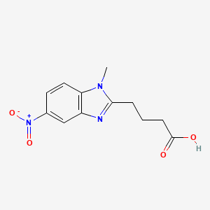 molecular formula C12H13N3O4 B3259097 4-(1-Methyl-5-nitrobenzimidazol-2-yl)butanoic acid CAS No. 31349-48-1