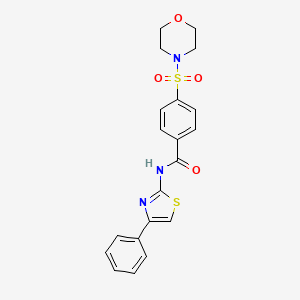 molecular formula C20H19N3O4S2 B3259104 4-(morpholinosulfonyl)-N-(4-phenylthiazol-2-yl)benzamide CAS No. 313520-86-4