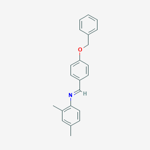 molecular formula C22H21NO B325913 N-[4-(benzyloxy)benzylidene]-N-(2,4-dimethylphenyl)amine 