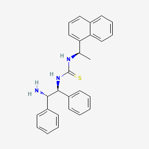 molecular formula C27H27N3S B3259132 1-[(1S,2S)-2-amino-1,2-diphenylethyl]-3-[(1R)-1-naphthalen-1-ylethyl]thiourea CAS No. 313695-70-4