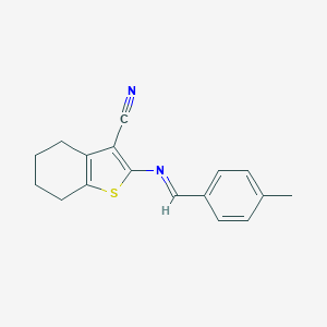 2-[(4-Methylbenzylidene)amino]-4,5,6,7-tetrahydro-1-benzothiophene-3-carbonitrile