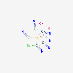 molecular formula C6BaFeK2N6 B3259142 Barium potassium ferrocyanide CAS No. 31389-21-6