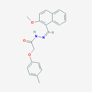 molecular formula C21H20N2O3 B325915 N'-[(2-methoxy-1-naphthyl)methylene]-2-(4-methylphenoxy)acetohydrazide 