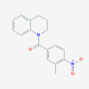 molecular formula C17H16N2O3 B3259151 (3,4-Dihydro-2H-quinolin-1-yl)-(3-methyl-4-nitro-phenyl)-methanone CAS No. 313960-78-0