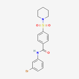 N-(3-bromophenyl)-4-piperidin-1-ylsulfonylbenzamide