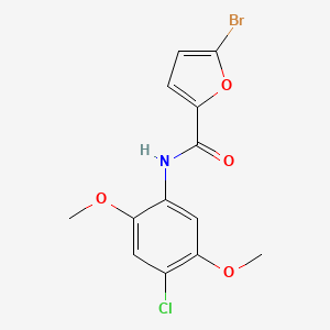 molecular formula C13H11BrClNO4 B3259157 5-bromo-N-(4-chloro-2,5-dimethoxyphenyl)furan-2-carboxamide CAS No. 314022-39-4