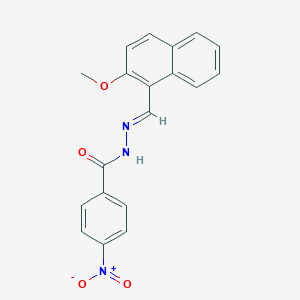 molecular formula C19H15N3O4 B325917 N'-[(1E)-(2-methoxy-1-naphthyl)methylene]-4-nitrobenzohydrazide 