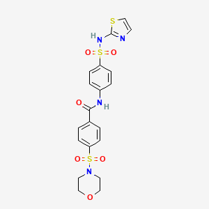 molecular formula C20H20N4O6S3 B3259186 4-(4-morpholinylsulfonyl)-N-{4-[(1,3-thiazol-2-ylamino)sulfonyl]phenyl}benzamide CAS No. 314247-88-6
