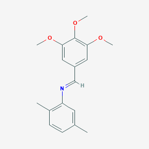 molecular formula C18H21NO3 B325919 N-(2,5-dimethylphenyl)-N-(3,4,5-trimethoxybenzylidene)amine 