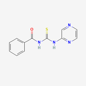 molecular formula C12H10N4OS B3259193 1-Benzoyl-3-pyrazin-2-yl-thiourea CAS No. 31437-04-4
