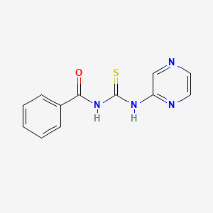 molecular formula C12H10N4OS B3259193 N-(pyrazin-2-ylcarbamothioyl)benzamide CAS No. 31437-04-4