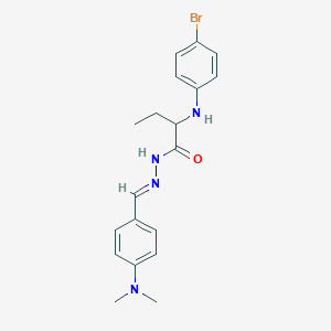 molecular formula C19H23BrN4O B325921 2-(4-bromoanilino)-N'-[4-(dimethylamino)benzylidene]butanohydrazide 